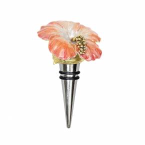 Hibiscus Flower Wine Stopper - Orange