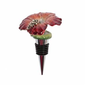 Hibiscus Flower Wine Stopper - Red