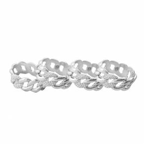 Links Napkin Rings Set  - Silver