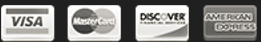 Visa, Mastercard, Discover, American Express, PayPal